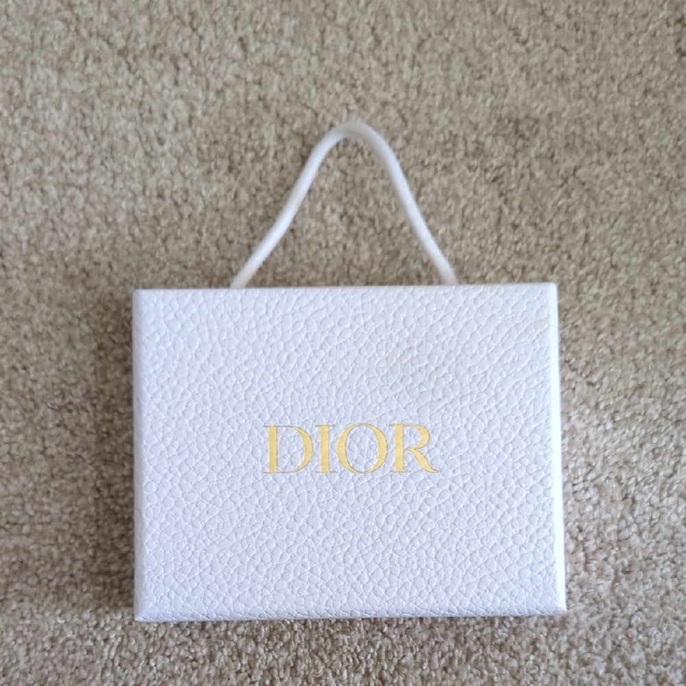Dior Textured White and Gold Handbag